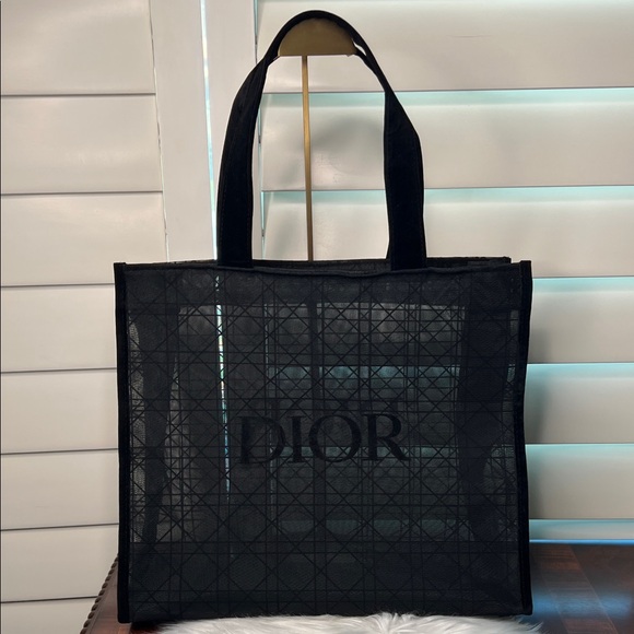 Dior Handbags - Dior Limited Edition Beauty Black Mesh Tote Bag NWOT